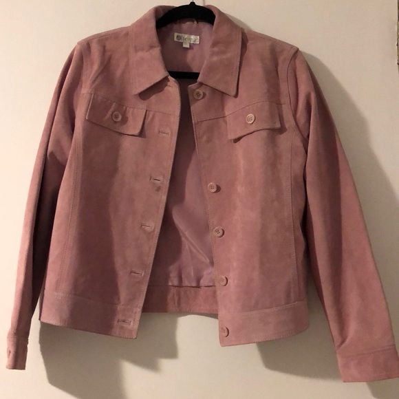 Baby pink leather jacket - Picture 2 of 4
